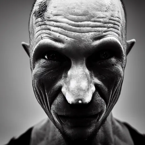 Image similar to portrait of nosferatu after boxing, brews blood, sweating, 5 0 mm lens, realistic photography