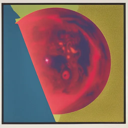 Prompt: forbidding by david hammons 1 9 5 0 s. illustration. using data from a nasa exoplanet space telescope, scientists discovered a jupiter - like world 3 7 9 light - years from earth, orbiting a star similar to our sun.