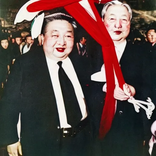 Prompt: george soros dressed as mao tse dong. where's wally, on a beach with beautiful girls, flying a kite, by slavador dali