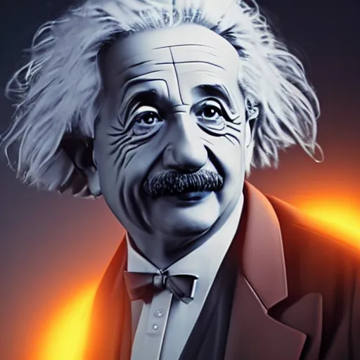 Prompt: albert einstein turning energy into mass, digital art, artstation, inspiring, higly detailed, octane render
