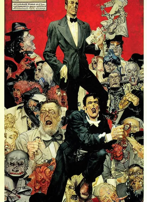 Image similar to full body and head portrait of mr hyde league of extraordinary gentlemen, painted by norman rockwell and phil hale and greg staples and tom lovell and frank schoonover and jack kirby