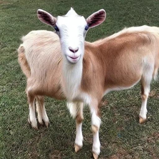 Image similar to the love child of taylor swift and a goat