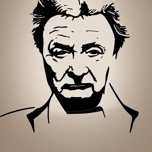 Image similar to Columbo, digital art, minimalist