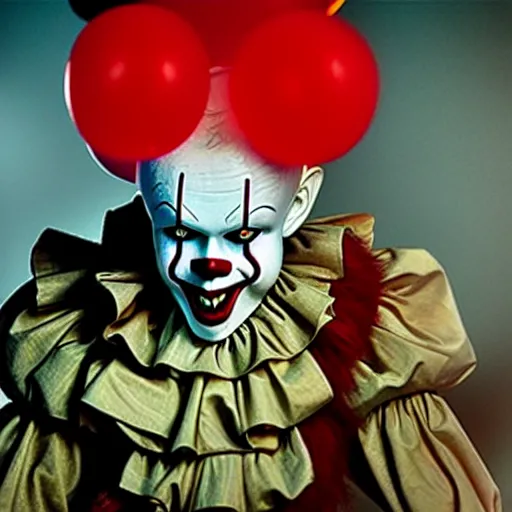 Prompt: pennywise photo, scary, 4k