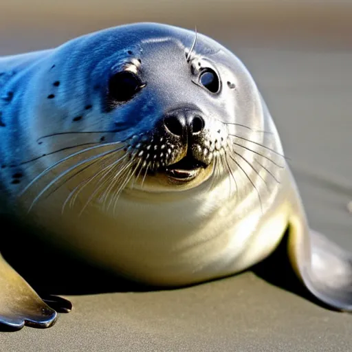 Image similar to adorable fat harbor seal smiling