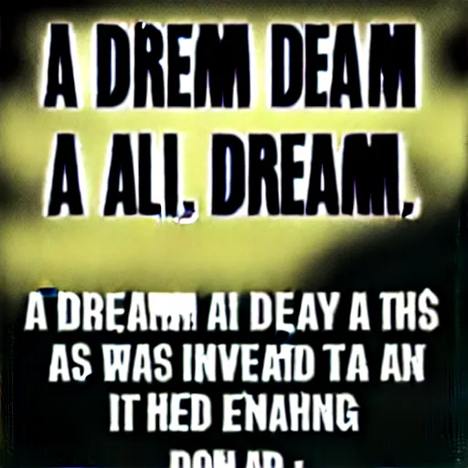 Image similar to a dream, all a dream, that ends in nothing, and leaves the sleeper where he lay down, but i wish you to know that you inspired it.