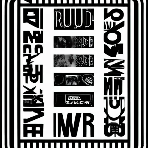 Image similar to black on white graphic design in style of david rudnick, eric hu, guccimaze, acid, y 2 k, 4 k sharpening,