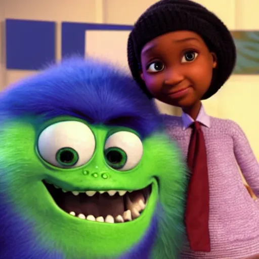 Image similar to umar johnson in monsters inc