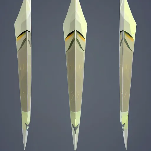 Image similar to low poly cosmic dagger concept art, high detail