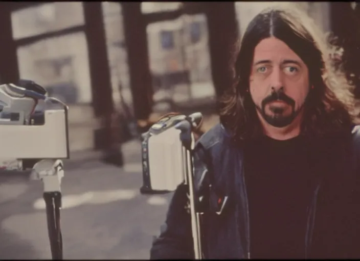 Image similar to polaroid movie still of dave grohl in the movie home alone