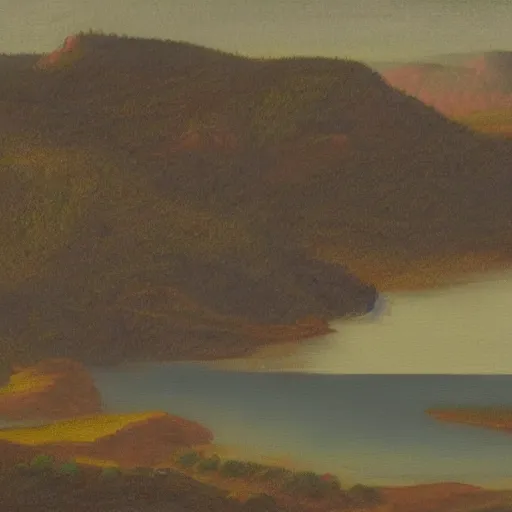 Image similar to portrait of Google Maps, in the style of the Hudson River School