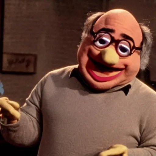 Image similar to danny devito as a muppet, movie still