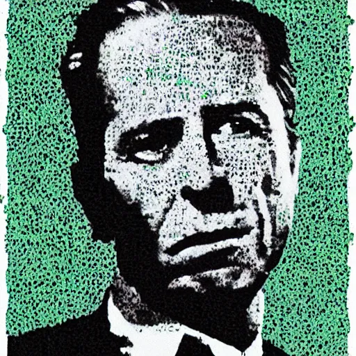Prompt: an image of humphrey bogart in the style of a magic eye image