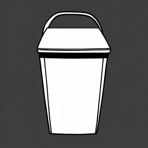 Image similar to Anime style illustration of a trash can with a face