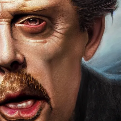 Image similar to hyperrealistic mixed media high resolution painting of Steve Buscemi antagonist The Highlander, stunning 3d render inspired art by Jamie Salmon and WForrest and Greg Rutkowski, perfect facial symmetry, dim volumetric lighting, 8k octane beautifully detailed render, full body shot, post-processing, extremely hyper-detailed, intricate, epic composition, highly detailed attributes, highly detailed atmosphere, cinematic lighting, masterpiece, trending on artstation, very very detailed, masterpiece, stunning, flawless completion, lifelike texture, perfection,