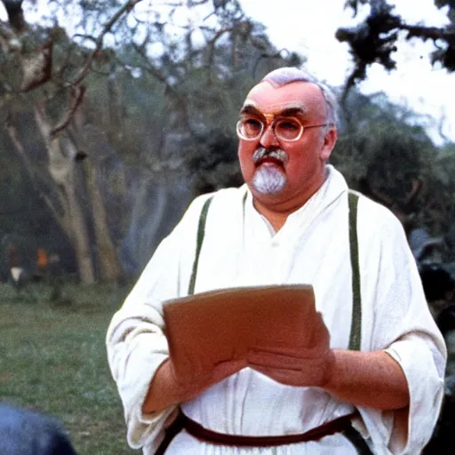 Prompt: john candy as ghandi, movie still