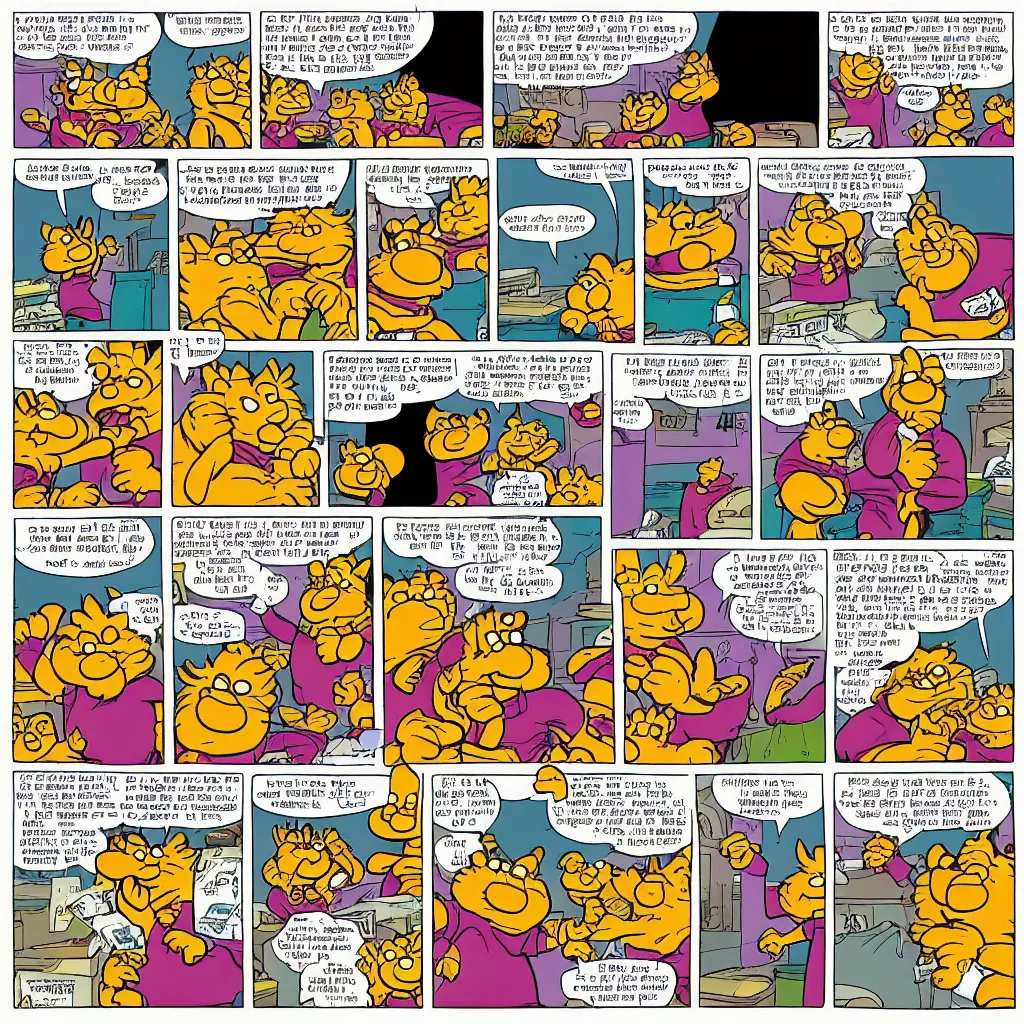 Image similar to garfield comic strip