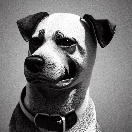 Prompt: Hitler as a dog, hyperrealistic, trending on artstation