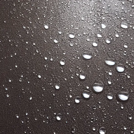 Prompt: closeup photo of raindrop hitting pavement, hyperdetailed, 8 k, high resolution.