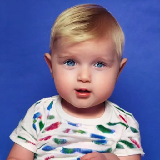 Image similar to baby with a mike pence haircut