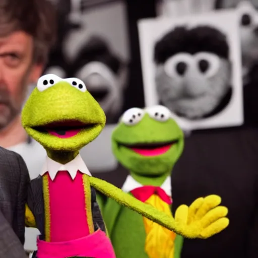 Prompt: photo of hugh laurie as a muppet, sigma 35 mm f/1.4