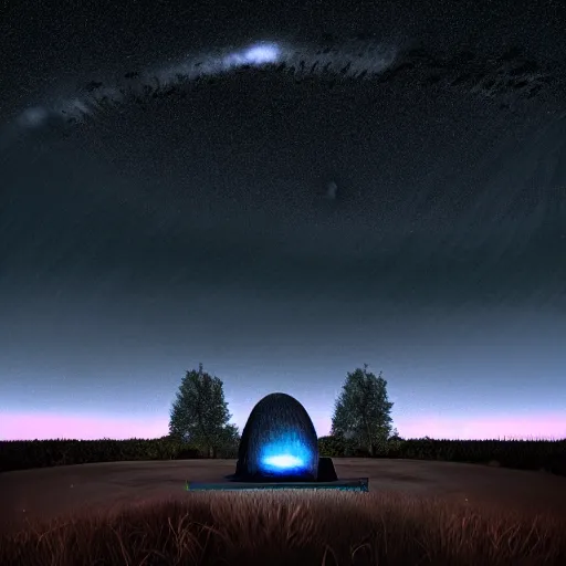 Image similar to A meteor shower illuminating a dark night sky, UFOs are flying around in the atmosphere, highly detailed, digital photo, HDRI, by christopher bretz and kael ngu, vivid colors, high contrast, 8k resolution, intricate, photorealistic, smooth, psychedelic color scheme,