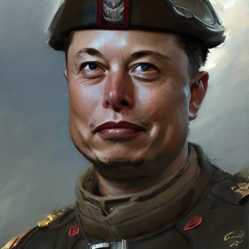 Image similar to Elon Musk as a soldier, closeup character art by Donato Giancola, Craig Mullins, digital art, 8k , highly detailed face