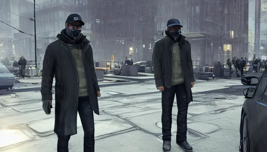 Image similar to watch dogs Aiden Pearce face