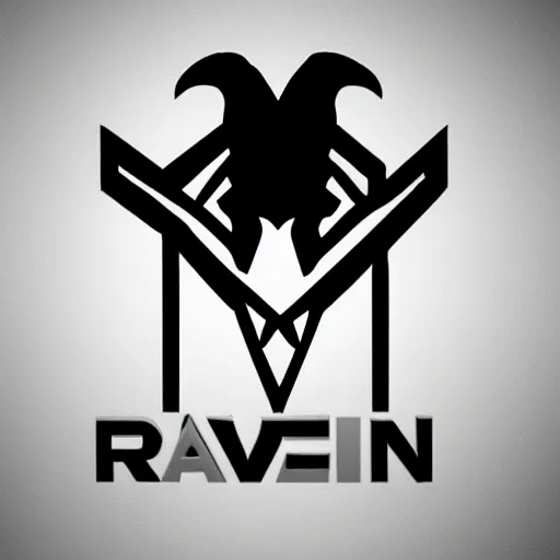 Prompt: Raven logo, trending on dribbble.com mascot