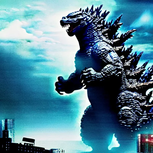 Image similar to godzilla, highly detailed, digital painting, smooth, sharp focus, illustration, ultra realistic, 8 k, art by hideaki anno and shinji higuchi