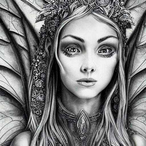 Prompt: Highly detailed portrait of an elven fairy