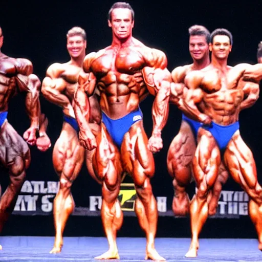 Prompt: photograph of skinny skinny skinny Arnold Schwarzenegger posing in a bodybuilding competition, 4k, HDR