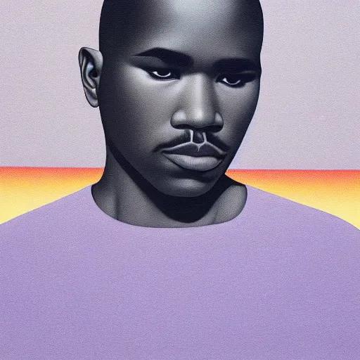 Prompt: frank ocean by shusei nagaoka, kaws, david rudnick, airbrush on canvas, bauhaus, surrealism, neoclassicism, renaissance, hyper realistic, pastell colours, cell shaded, 8 k - h 7 0 4