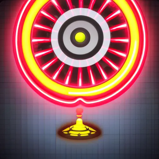 Image similar to roulette icon, neon style