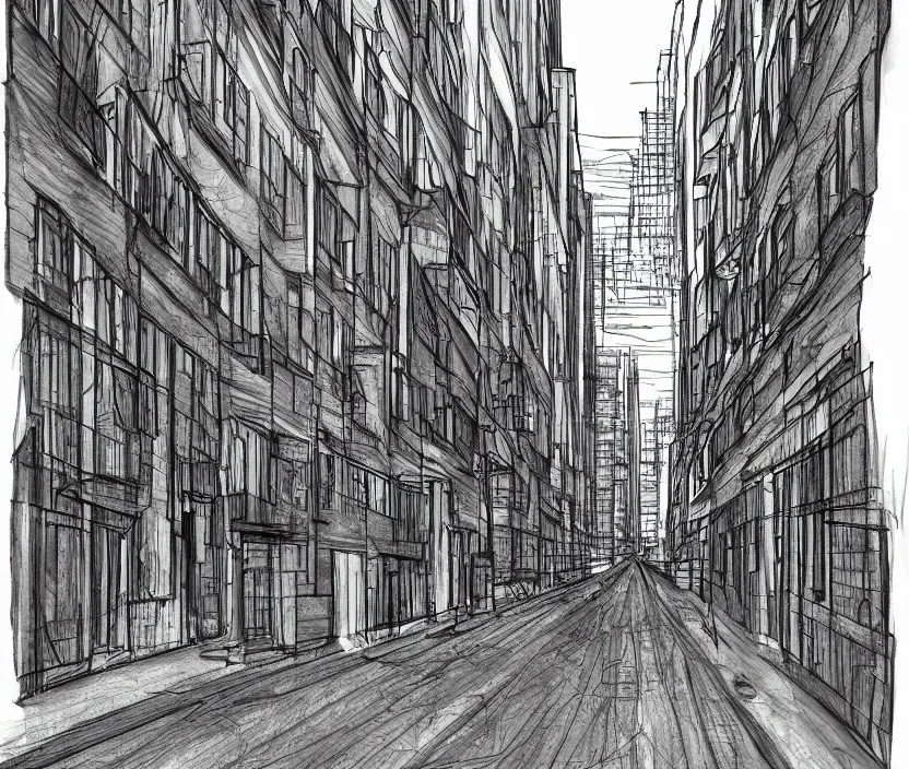 Prompt: A long hallway strip of tall houses on the left and right side of a neighborhood in the fall months, rotoscoped, rotoscope, photoshop, photomanipulation, realism, painting, illustration and sketch, weird scribbles, hybrid styles, hybrid art styles, mismatched, trending on artstation, trending on deviantart, weird, quirky, interesting, very detailed, highly detailed, HD Quality, 4k resolution, 8k resolution, colored with orange brown yellow and red, in the style of David Firth, in the style of James Lee, in the style of Drue Langlois,