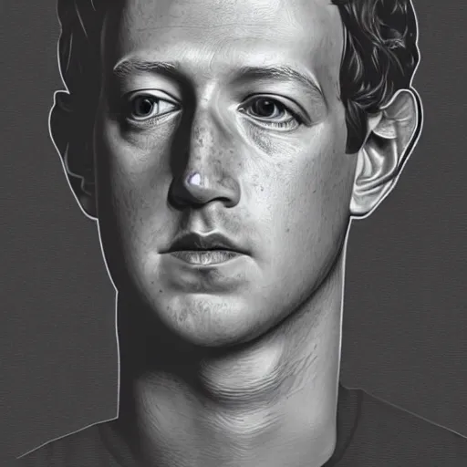 Prompt: portrait of a mark zuckerberg staring into the void, high detail, dramatic pose, illustration by gustav dore