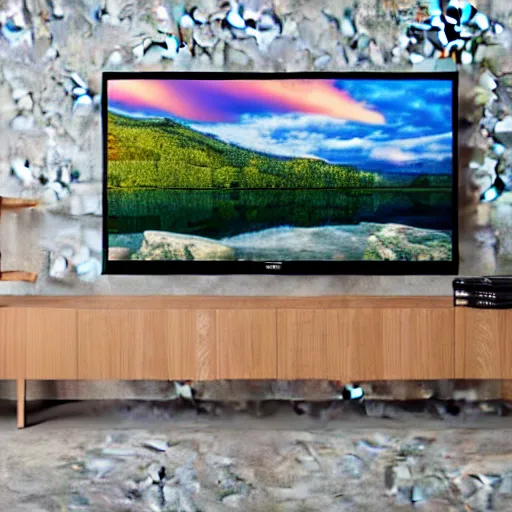 Prompt: a TV that shows you the future