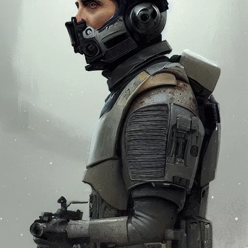 Image similar to portrait of a man by greg rutkowski, gabriel luna wearing tactical gear of the galactic alliance, star wars expanded universe, he is about 3 0 years old, highly detailed portrait, digital painting, artstation, concept art, smooth, sharp foccus ilustration, artstation hq