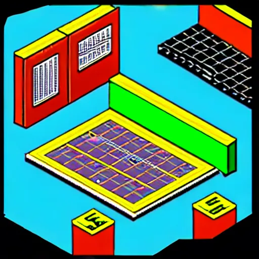 Image similar to isometric formula 1 game 1990s