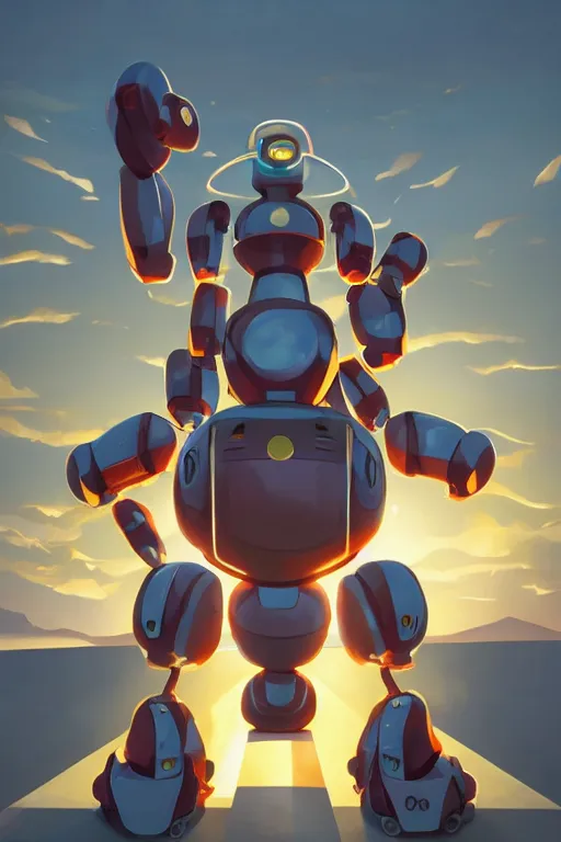 Image similar to metabots medabots medarotto medarot robot minimalist comics, behance hd by jesper ejsing, by rhads, makoto shinkai and lois van baarle, ilya kuvshinov, rossdraws global illumination ray tracing hdr radiating a glowing aura