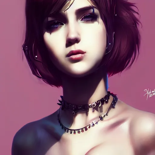 Prompt: portrait of a beautiful punkrock woman in crop top, art by saruei and guweiz and ilya kuvshinov, digital art, highly detailed, intricate, sharp focus, trending on artstation hq, deviantart, pinterest, unreal engine 5, 4 k uhd image