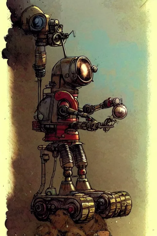 Image similar to adventurer ( ( ( ( ( 1 9 5 0 s retro future robot android robot mouse wagon book layout page. muted colors. ) ) ) ) ) by jean baptiste monge!!!!!!!!!!!!!!!!!!!!!!!!! chrome red