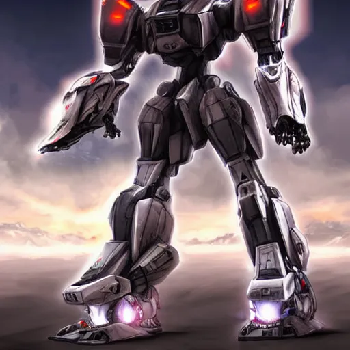 Prompt: hyper realistic, highly detailed cinematic full body shot of a giant mecha canine, sharp claws, sleek armor, glowing visor, charging through city, digital art, furry art, dragon art, zoids art, furaffinity, deviantart