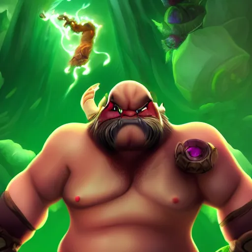 Image similar to pudge from dota 2, detailed