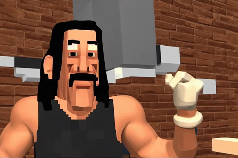 Image similar to danny trejo in roblox