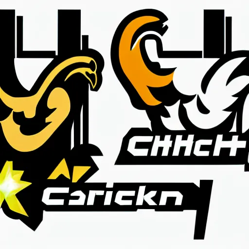 Prompt: A logo for a chicken gaming twitch channel.