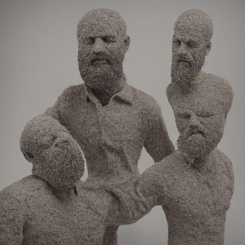 Prompt: bearded sculpture by albert gyorgy