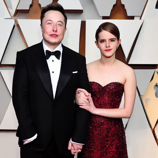 Prompt: elon musk marrying emma watson 4k photography