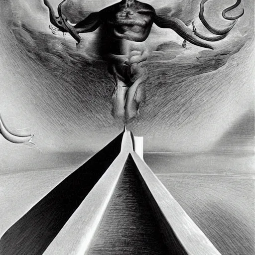 Prompt: “God descends by salvador dali”