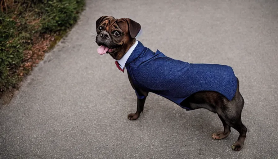 Prompt: a dog in a suit